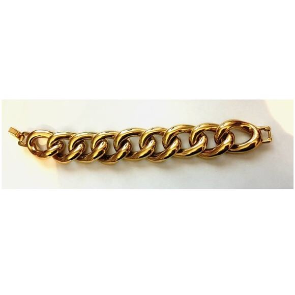STUNNING GOLD Givenchy Chunky Link Chain Bracelet PERFECT - Picture 1 of 5